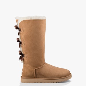 Ugg Bailey Bow Tall II Klassiska Stövlar Dam Bruna (792418HSO)